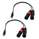thumbnail image 2 of 2 Piezas De 3,5 Mm Estéreo 1/8 "a Doble Macho XLR Cable De Conexión Divisor, 2 of 3