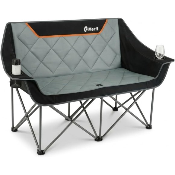 Silla de Camping EMERIT Sobredimensionada 650 lb Padded Loveseat