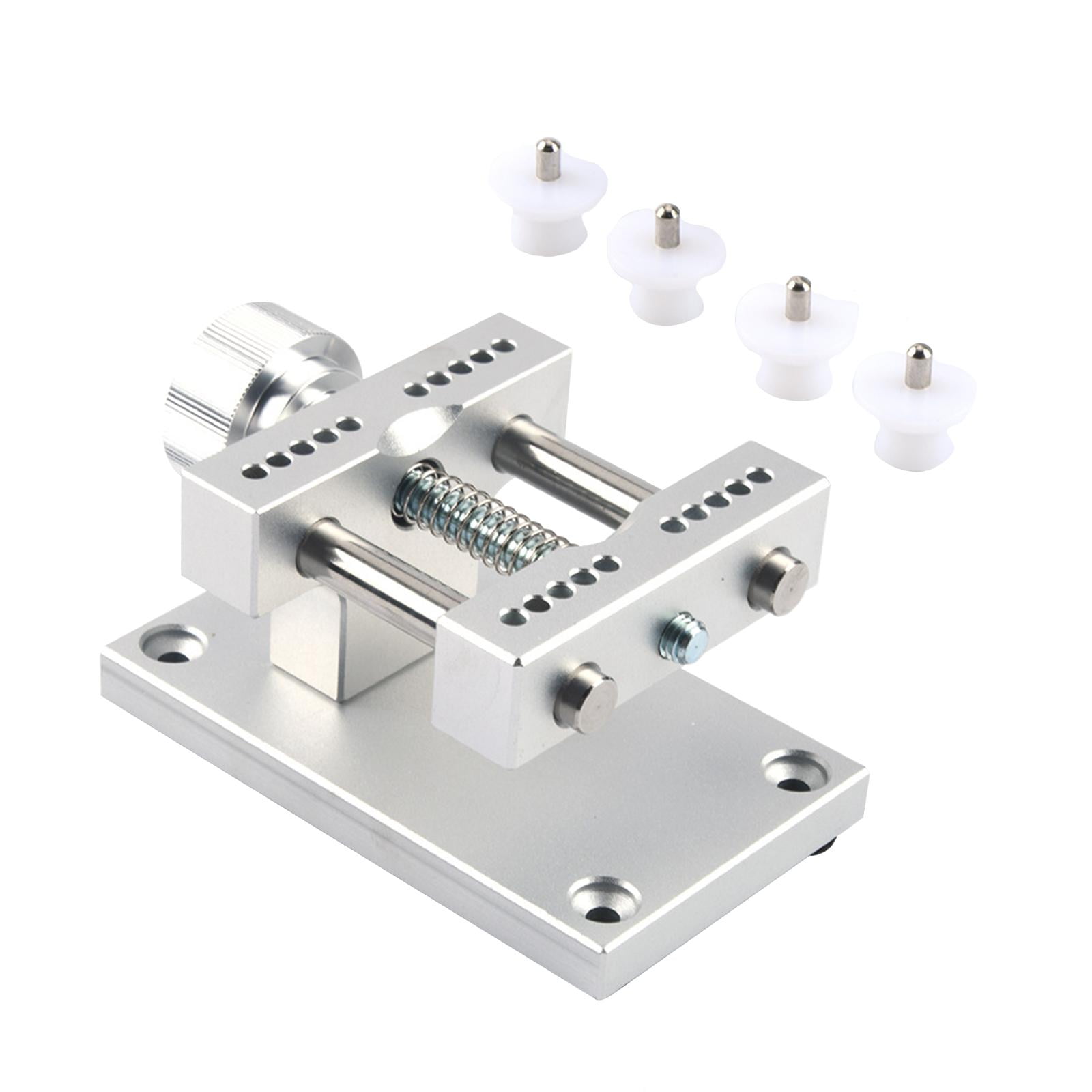 Ioensy - Soporte Para Caja De Reloj, Abridor De Caja Trasera De Reloj Profesional Portátil Compacto De Metal, Plateado