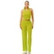 thumbnail image 1 of Conjunto De 2 Piezas Con Top Sin Mangas Cintura Elástica Cremallera Ancha Frontal Y Pantalones Color Lima (para Mujer), 1 of 4