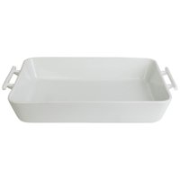 Fuente De Horno Lisa Con Asas 40X26Cm Blanco Contour Wolfen
