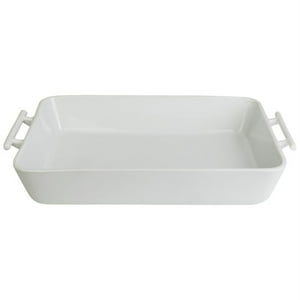 Fuente De Horno Lisa Con Asas 40X26Cm Blanco Contour Wolfen