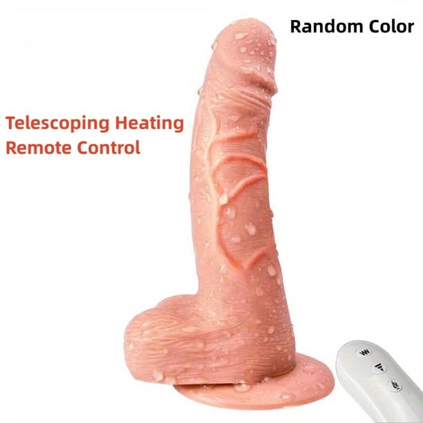 1pc Heated G-Spot Dildo with Remote Control - Realistic Silicone Vibrator with Strong Suction Cup for Couples and Adults