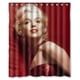 thumbnail image 1 of Cortina de ducha roja Marilyn Monroe Bravo, juego de cortina de baño con ganchos, tamaño 60 x 72 pulgadas, 1 of 3