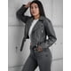 thumbnail image 2 of Chaqueta Biker De Ecocuero Gris (Mujer), 2 of 2