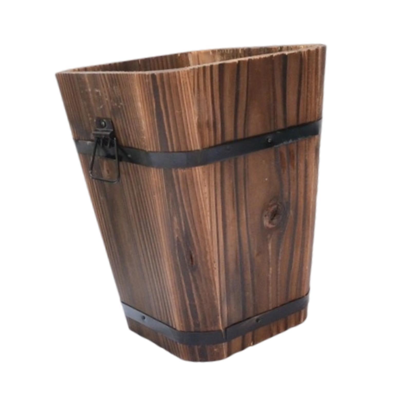 Ioensy - Maceta De Madera Con Diseño Retro Para Entrada, Cafetería, Escritorio, L