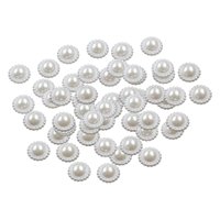 Bothyi - Botones De Perlas Rhinestone Flatback Cabochon Diy Craft Para Vestido De Boda 16 Mm