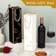thumbnail image 2 of Bolsa de regalo de vino de 20 paquetes con manijas y bolsas de regalo de botella de vino de papel tisú para Navidad, bodas, fiesta de vacaciones, blanco negro, 2 of 3