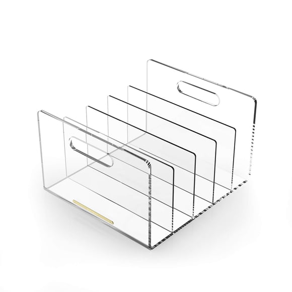 Clasificador de archivos EXPUTRAN de acrílico transparente 29 x 17 x 25 cm