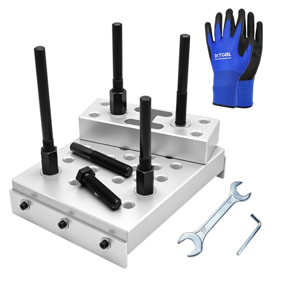 Soporte para Taladro de Columna ZKTOOL Kit de 30 Toneladas con Llave y Guantes