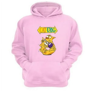 Genérico - Polerón Canguro Cat Dog Rosa Talla Xs Unisex