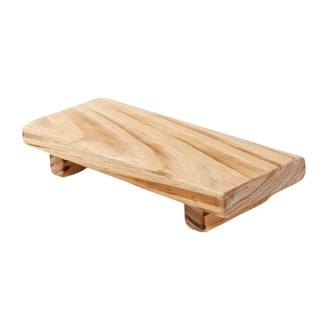 Magideal - Soporte De Madera Con Base, Elevador De Madera Para Presentación, Bandeja Rústica De Madera, Soporte Para Jabonera Para La Encimera De La Cocina, Baño Marrón