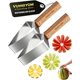 thumbnail image 1 of Cortador sandía triángulo acero inoxidable mango madera 3 uds utensilio cocina, 1 of 7