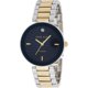 thumbnail image 1 of Reloj Anne Klein Two-Tone Navy Blue Sunray Dial Diamond Accent Para Mujer, 1 of 2