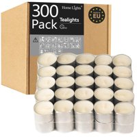 Home Lights - Candelabros Para El Hogar, 8 Horas De Combustión, Color Blanco, Paquete De 300