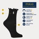 thumbnail image 5 of Calcetines tipo polo Ralph Lauren Lettuce Edge negros para mujer, 5 of 7
