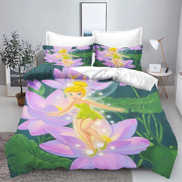 Tinker Bell duvet cover pillowcase, boy girl duvet cover gift home room bedroom queen size double bed can be customized Bed Sheets