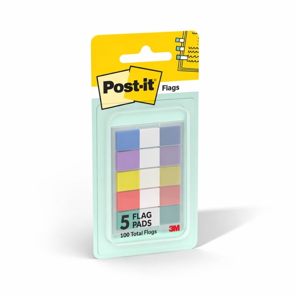 Banderitas pasteles post-it® en dispensador portátil