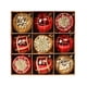 thumbnail image 3 of 9 Piezas De Bolas Navideñas Para Manualidades, 10 Cm, Decoración Para árbol De Navidad Para Interiores Festivos, Color Rojo Y Dorado, 3 of 3