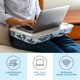 thumbnail image 2 of Lap Desk LapGear Designer Blue Blossoms para portátil de 15,6 pulgadas, 2 of 6
