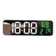 thumbnail image 1 of Despertador Pantalla LED 12/24H Reloj Digital Para Sala De Estudio Hogar Interior Verde, 1 of 5