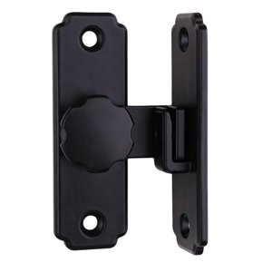 Magideal - Pestillo De Puerta Corredera De Granero Duradero, Cerradura De Acero Inoxidable De Con Tornillos, Cerradura Anticerrojos Para Puerta De Gara , Negro