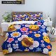 thumbnail image 1 of Cartoon Bee Duvet Cover Lovely Yellow Flying Animal Bedding Set for Kids Boys Girls Beautiful Flowers Comforter Cover Bed Sheets, 1 of 5