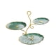 thumbnail image 3 of Soporte Para Cupcakes De 3 Niveles, Plato De Frutas Secas Para Banquetes De Fiesta, Comedor, Verde Y Dorado, 3 of 5