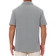 thumbnail image 3 of INSPIRE CHIC Camisas de Hombre para Regreso a Clases Camisa de Manga Corta con Botones para Playa de Verano Cuello de Punta 2XL Gris, 3 of 6