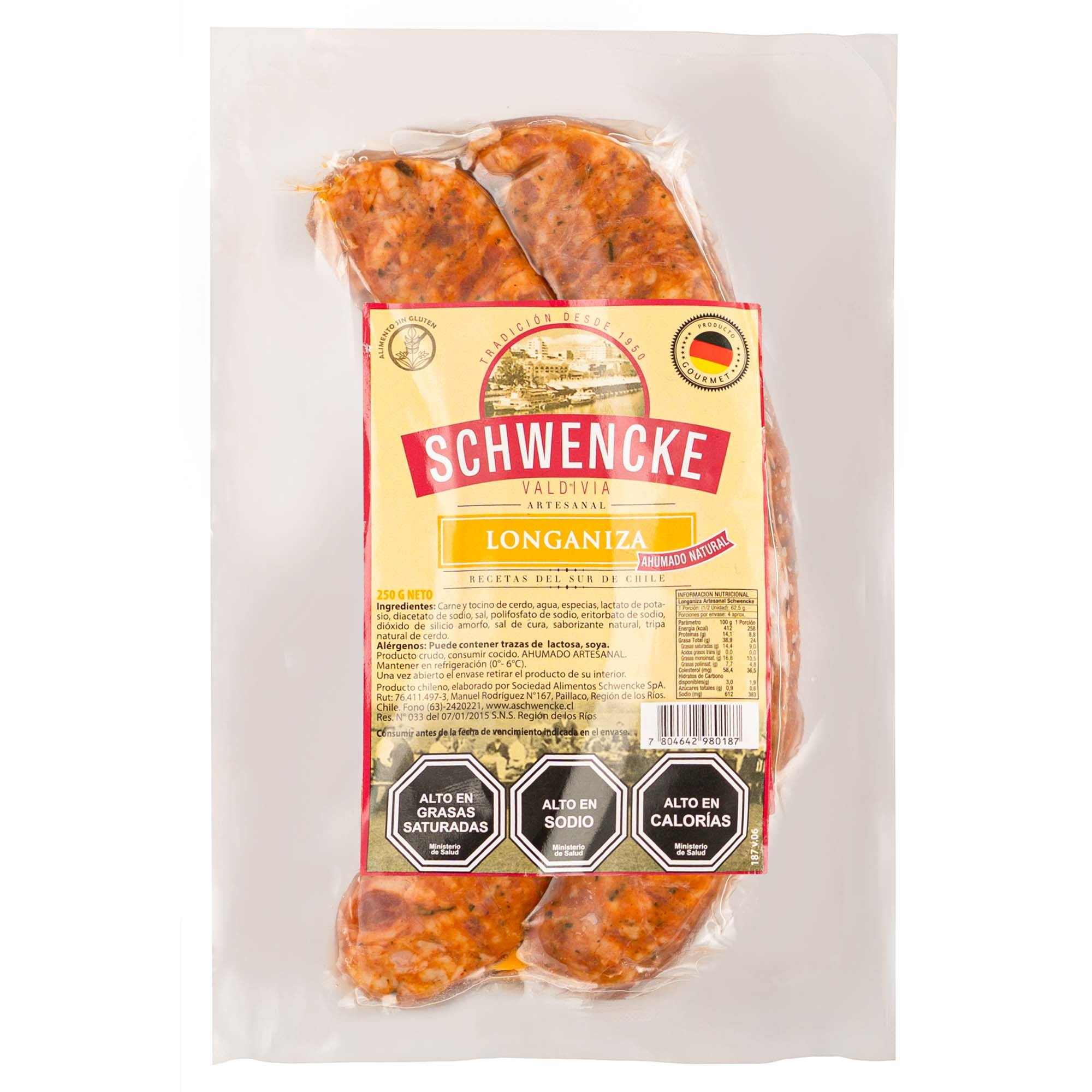 Longaniza Artesanal 2 Un 250 g Schwencke