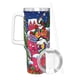 thumbnail image 3 of Navidad: Bienvenido a Villa Quién Vaso aislado de acero inoxidable con asa, diseño temático, regalo para familia, amigos y fans; incluye pajita y encaja en el portavasos estándar, 40 oz, 3 of 6