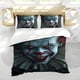 thumbnail image 5 of Payaso Pennywise Conjunto de sábanas temático, trío de piezas, cómodo y amigable con la piel, diseño único, regalo de decoración para el hogar para familiares, amigos y fans,173cm *218cm, 5 of 6