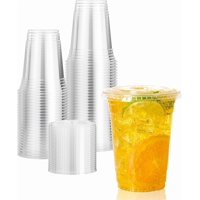 Genérica - Vasos Pet Con Tapa 16Oz-500Cc Pack 50 Und Desechables