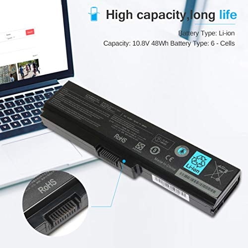 Tinkon - Batería De Repuesto 10.8v 48wh Pa3817u-1brs Para Laptop Toshiba Satell