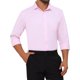 thumbnail image 1 of INSPIRE CHIC Estilo Camisa de Hombre Cuello de Punta Manga Larga Botón Color Sólido Camisa de Vestir de Negocios M Rosa, 1 of 5