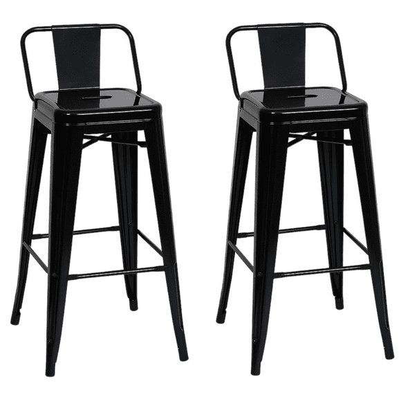 Pack 2 Taburetes Tolix Clasico Negro 66cm