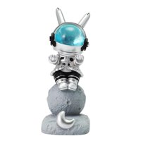 Magideal - Espacio De Dibujos Animados Conejo Soporte Para Teléfono Decoración Luz Nocturna Estatua De Soporte De Arte Decorativo Soporte De Teléfono , Azul