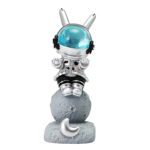 Magideal - Espacio De Dibujos Animados Conejo Soporte Para Teléfono Decoración Luz Nocturna Estatua De Soporte De Arte Decorativo Soporte De Teléfono , Azul