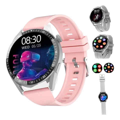 Maximus - Reloj Wh8 Inteligente Smartwatch Rosado / Recibe