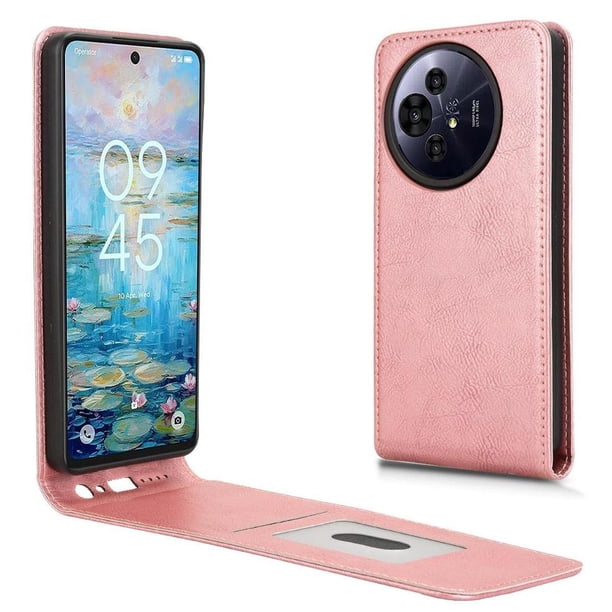 Funda tipo folio para TCL 50 Pro Nxtpaper 5G con soporte magnético y protección para la cámara Oro rosa