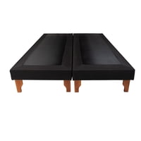 Muebles New - Base Dos Plazas Negro Lino