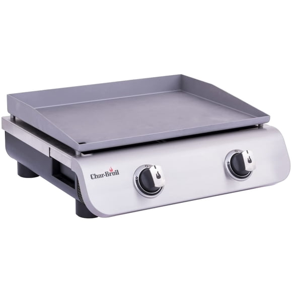Plancha de gas Char-Broil de mesa con 2 quemadores y cocción por zonas