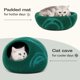 thumbnail image 4 of Cueva para Gato MEOWFIA de Lana Merino Talla Mediana Verde Esmeralda, 4 of 7