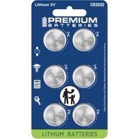 Premium Batteries - Pila De Litio Battery Premium Cr2032 De 3 V (Paquete De 6)