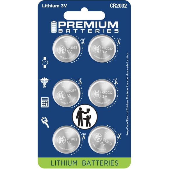 Pila de litio Battery Premium CR2032 de 3 V (paquete de 6)