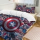 thumbnail image 1 of Captain AmericaCartoon Collection 3-Piece Comforter Set, Personalized Bedding Decor for Kids And Teens Bed Sheets, 1 of 5