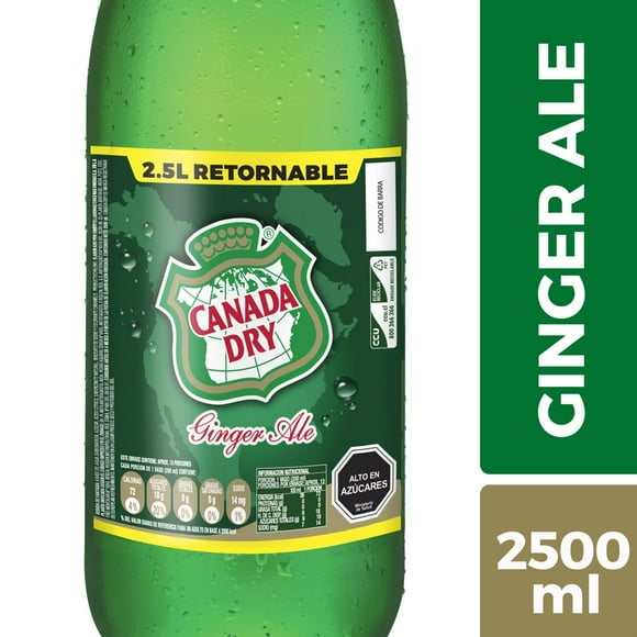 Bebida Ginger Ale Botella Retornable, 2,5 L