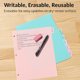 thumbnail image 3 of Sooez 8 Tabs Plastic Write Erase Binder Dividers with Tabs, 3 of 3