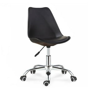 Tododescuento - Silla Tulip Con Ruedas Oficina- Negra