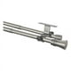 thumbnail image 1 of Set Doble De Barras Para Cortina Extensible 170-320 Cm De Metal Diámetro 16/19 Mm Soporte De Techo Terminal Cónico Color Satín, 1 of 4